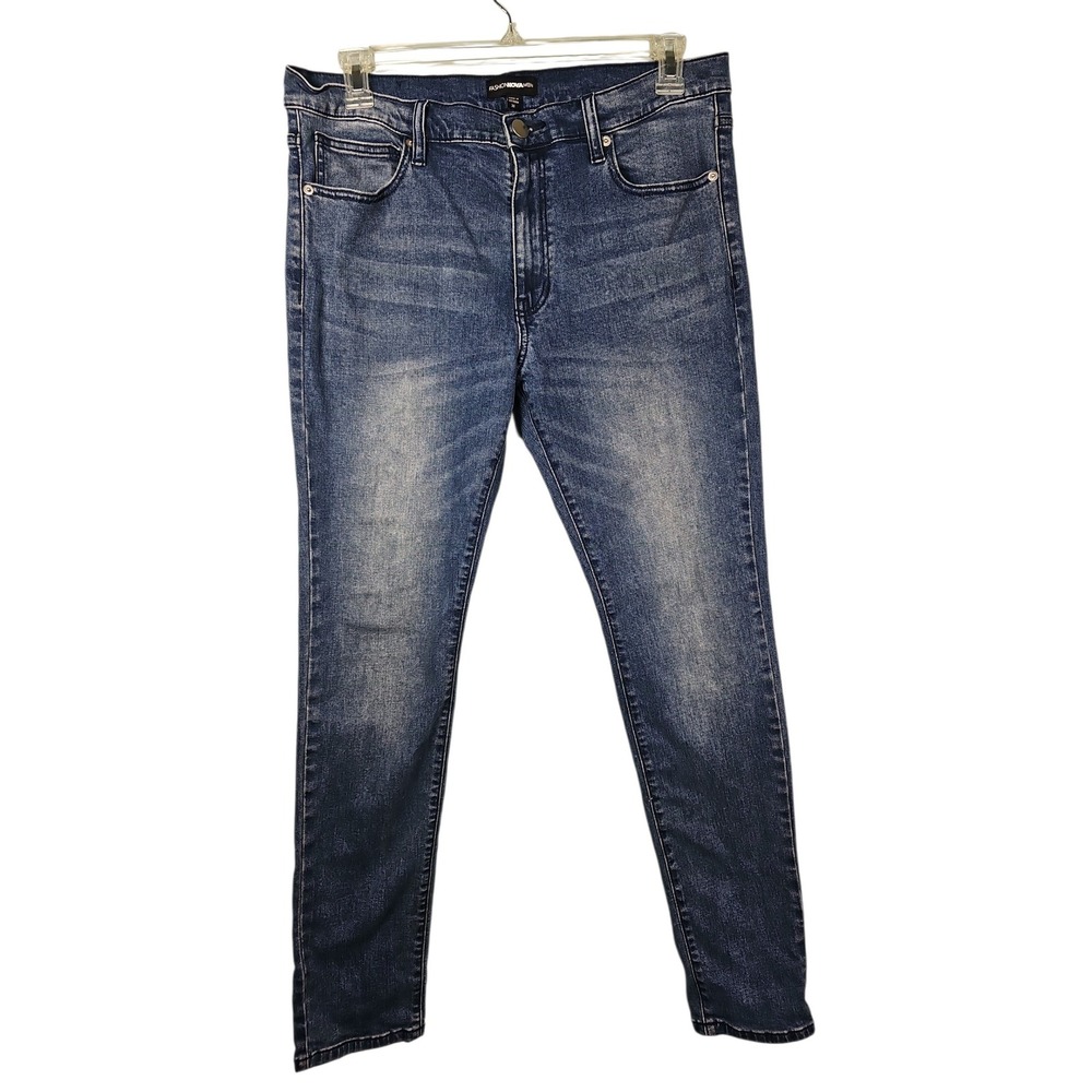 Fashion Nova Men Jeans Slim Fit Medium Wash Denim Mens Size 36